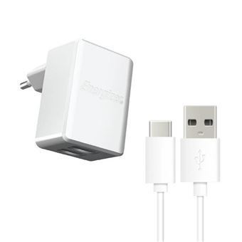 Carregador de Parede Energizer com 2 x USB e 1 x Cabo USB-Tipo-C - 1
