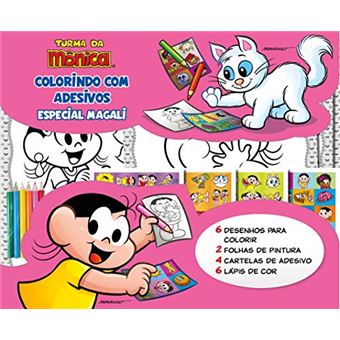 Turma Da Monica Colorindo C/ Ades Esp 3 - Magali - 1