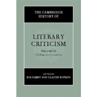 The Cambridge History of Literary Criticism: Volume 4, The Eighteenth Century - Hardback - 1997 - 1