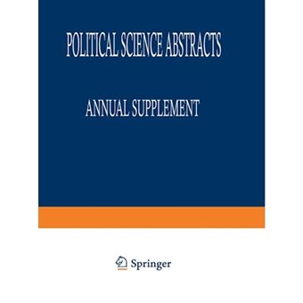 Political Science Abstracts - 1994 Annual Supplement - Paperback - 2013 - 1