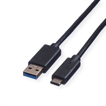 Cabo Usb ROLINE USB 3.1 Cable, A-C, M/M 0.5 m | Preto - 1