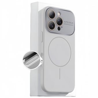 Capa de Silicone Líquido Magnética MagSafe QT11 V-REEL para iPhone 15 Pro - Titânio Natural - 1