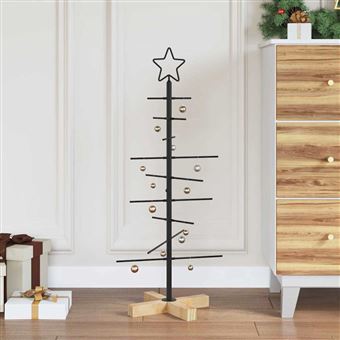 Árvore de Natal vidaXL | 89 cm | Aço com Revestimento em Pó | Preto - 1