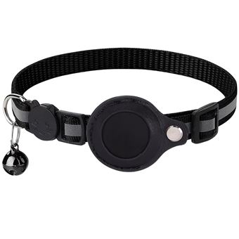 Coleira para Gato com Localizador Antiimpacto | Sino | Fecho Anti-Estrangulamento | Android e IOS |Preto - 1