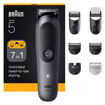Máquina de Cortar Cabelo Braun AIO5520 | Cinzento - 1