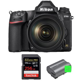 Nikon D780 24.5MP CMOS Full Frame + 24-120mm f/4G ED VR + SanDisk 256GB Extreme PRO UHS-I SDXC 170 MB/s + 2 Nikon EN-EL15b - 1