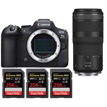 Canon EOS R6 Mark II ( R6II ) + RF 100-400mm f/5.6-8 IS USM + 3 SanDisk 256GB Extreme PRO UHS-II SDXC 300 MB/s + PDF 20 Técnicas para Melhorar as suas Fotografias - 1