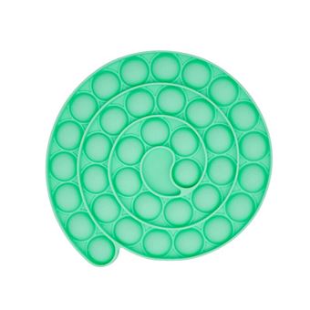 Brinquedo Anti Stress Push Pop Bubble Sensory Fidget Toy Lionvolant GC09 | Silicone | Caracol Verde Menta - 3 Peças - 1