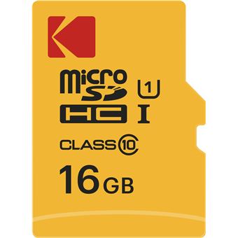 cartão de memória Emtec microSDHC 16GB UHS-I Class 10 Preto e Vermelho e Amarelo