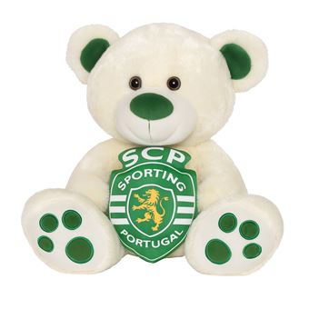 Peluche Urso com Almofada Sporting SP0915 | 60cm | Branco + Verde - 1