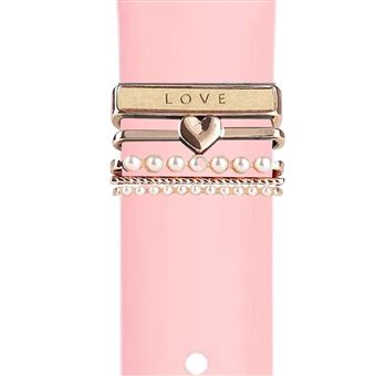 Bracelete Antiimpacto para Xiaomi Mibro Watch X1 | Pulseira com adorno Love Rosa - 1