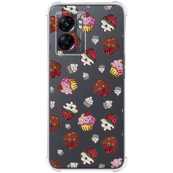 Capa Tumundosmartphone de silicone anti-choque para Oppo A77 5G design Muffins desenhos - 1
