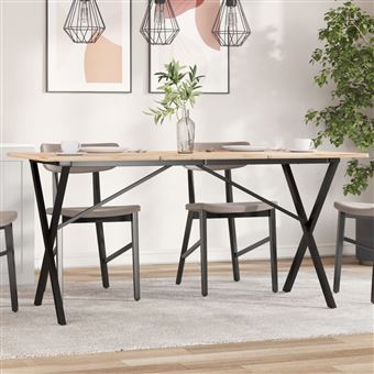 Pernas para mesa de jantar vidaXL | estrutura em X | ferro fundido - 1