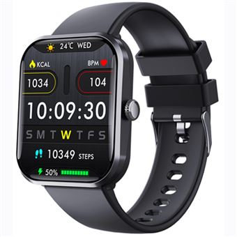 Smartwatch Chronus | monitoramento cardíaco | pressão arterial | temperatura | notificação | açúcar | preto - 1