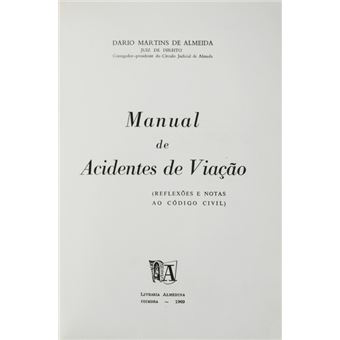 Manual de acidentes de viação. - 1