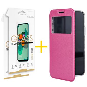Conjunto 2 X Película de Vidro + Capa skyhe para Samsung Galaxy S21 5G Gandy Flip Cover - Rosa - 1