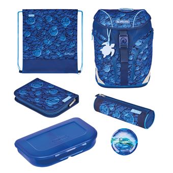 Conjunto de Mochilas Escolares Herlitz SoftLight Plus GreenLine Deep Sea | Azul - 1