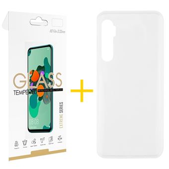 Conjunto 1 X Película de Vidro + Capa skyhe para Xiaomi Redmi Note 10 Lite Silicone Liso - Transparente Clear - 1