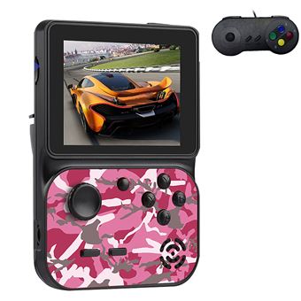 Consola de Emulador Retrô DAM com8 Jogos e  16 Bits | Tela de 3'' | Inclui Comando para 2 Jogadores | Conexão AV Para Tv - Preto - 1