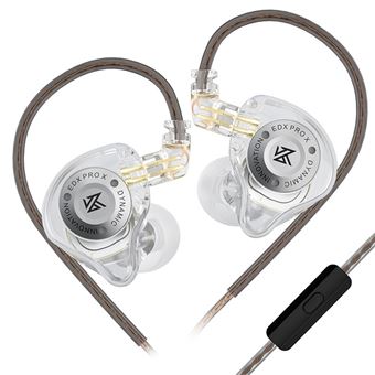Auriculares Curvos SZSMART KZ-EDX Pro X com Microfone | transparente | In ear | sensibilidade 108±3db - 1
