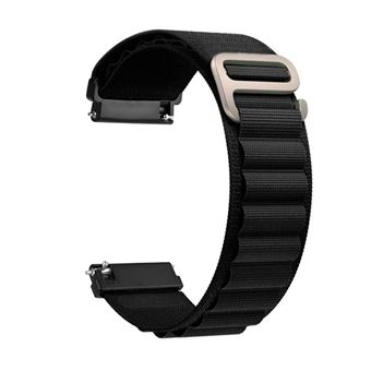 Bracelete Poliéster Alpine M (Pulso de 145mm a 190mm) Gift4Me para Garmin Venu 4 - 45 mm - Preto - 1