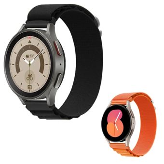 Kit 2x Bracelete Poliéster Alpine M Gift4Me para Garmin Forerunner 165 Music | Preto / Laranja - 1