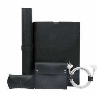 Capa 5 em 1 CO-Phénix para MacBook Pro 12 ''| Bolsa interior | Enrolador de cabos | Caixa de alimentação | Bolsa para Rato | Tapete para Rato | Preto - 1