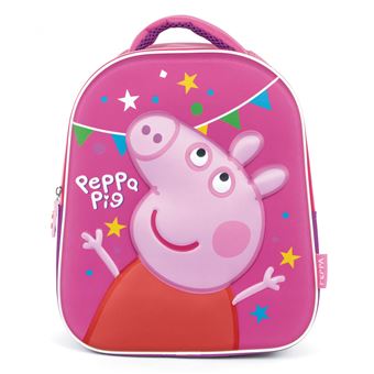 Mochila Personagens 3D Peppa Pig - Hasbro PP16434 Rosa + Roxo - 1