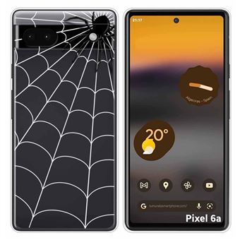 Capa Tumundosmartphone de silicone transparente para Google Pixel 6A Cartoon Spider Design - 1