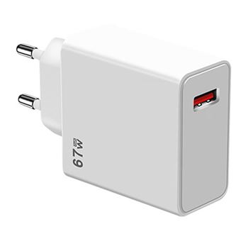 Base de Carregador Gift4Me Turbo Fast Charge 67W 6.7A USB A para Xiaomi - Branco - 1