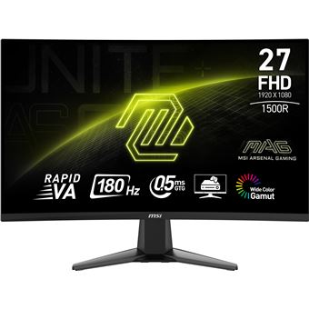 Monitor Gaming MSI MAG 27C6F | LCD | FHD | 1 ms | 180 Hz | 27" | E - 1