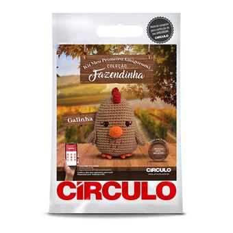 Kit de Crochet Círculo Amigurumi | Fazendinha - Galinha 2 - 1
