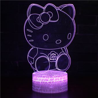 Lâmpada 3D HSMY | Infantil | Multicolorido com Controlo Remoto | Hello Kitty | 589 - 1