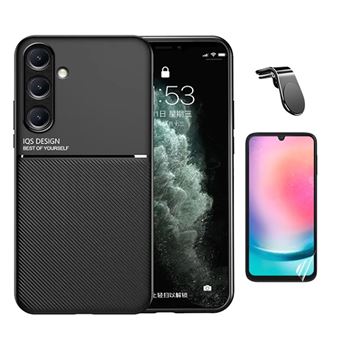 Kit Capa Traseira Magnética Anti Choque + Película Protectora de Hydrogel Frente + GIFT4ME para Samsung Galaxy A24 4G | Preto - 1