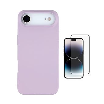 Kit Vidro Temperado + Capa Silicone Líquido PHONECARE para Apple iPhone 17 Air | Roxo - 1