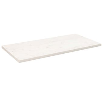 Tampo de Mesa Retangular vidaXL | 110x55x2,5 cm | pinho maciço branco - 1