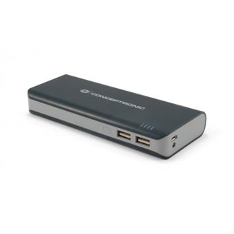 Power Bank Conceptronic CPOWERBK12500 12500 mAh Preto, Cinzento