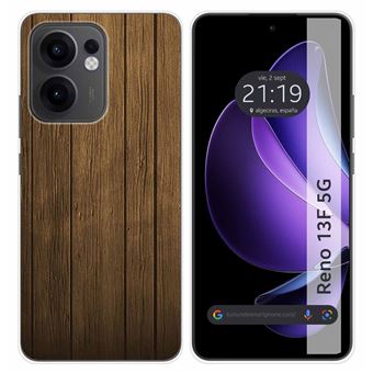 Capa TUMUNDOSMARTPHONE de Silicone para Oppo Reno 13F 4G / 13 F 5G Desenhos de design de madeira - 1