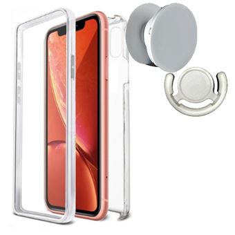 Capa Capinha iPhone xr / Silicone Premium Suporte Selfie Segurador PopSocket  Atras- Branca em Promoção | Ofertas na Americanas