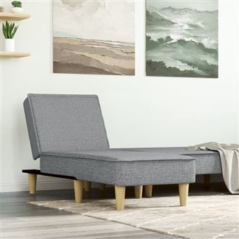 Chaise Longue vidaXL | Tecido cinzento-claro - 1