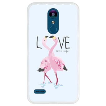Capa Hapdey para LG K9 - K8 2018 Design Flamingos Love Lasts Longer em Silicone Flexível e TPU - 1