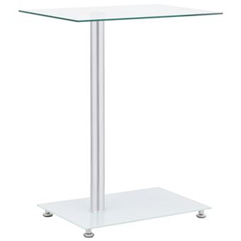 Mesa de Apoio vidaXL formato em U 45x30x58cm vidro temp. transparente - 1