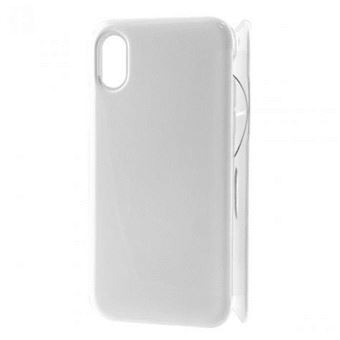 Ksix Hard Case - Funda folio TPU para iPhone X, color blanco - 1
