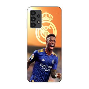 Capa Maniacase para Samsung Galaxy A13 4G | Vini Jr Wallpaper Real Madrid Azul e Amarelo - 1