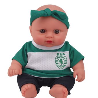 Boneco Bebé com Equipamento Sporting SP1284 | Branco + Verde - 1