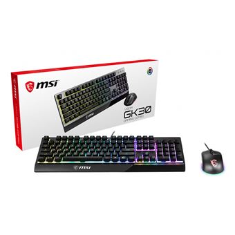 Teclado Gaming com Fios + Rato MSI S11-04DE601-CLA | Idioma: Alemão | Preto - 1