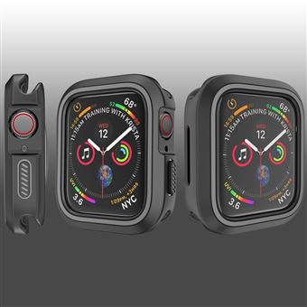 Capa Magunivers pára-choque de TPU macio preto/cinza para Apple Watch Series 4 44mm - 1
