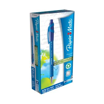Esferográfica com Clipe Papermate FlexGrip Ultra RT | Azul, Cinzento - 1