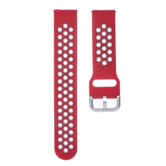 Bracelete de Silicone Aceshley Spor para Apple Watch | 20 mm - Vermelho7Cinzento - 1