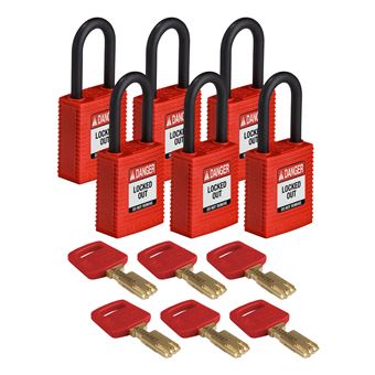 Bloqueio com Chave Brady SafeKey | Vermelho - 1